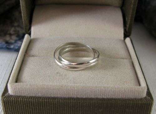 Vintage 925 Sterling Silver Russian Wedding Ring
