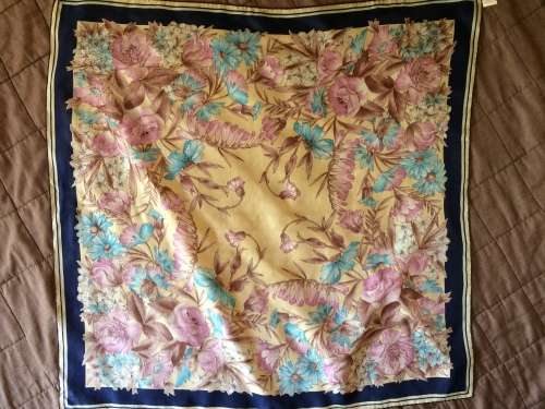 Vintage 100% silk scarf