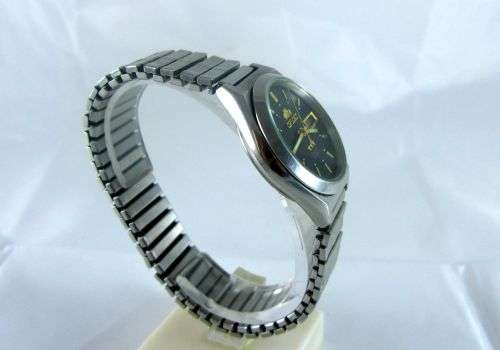 Rare Original Automatic Orient Luxury Wrist Watch Triple Star Day & Date, Black Dial.