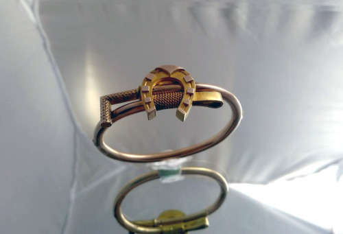 SALE!!! RARE Antique Russian Imperial 14 Carat Rose Gold bracelet. Hallmarked, Horseshoe design