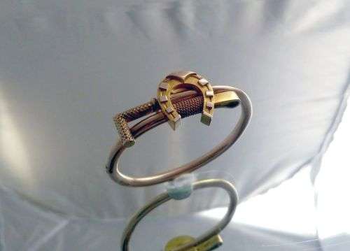 SALE!!! RARE Antique Russian Imperial 14 Carat Rose Gold bracelet. Hallmarked, Horseshoe design