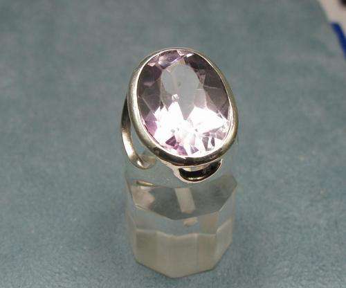 Vintage 925 Silver Ring with Big Crystal
