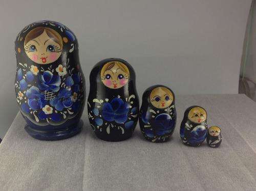 Traditional Russian Doll "Matryoshka" set of 5, Hand made in Russia
