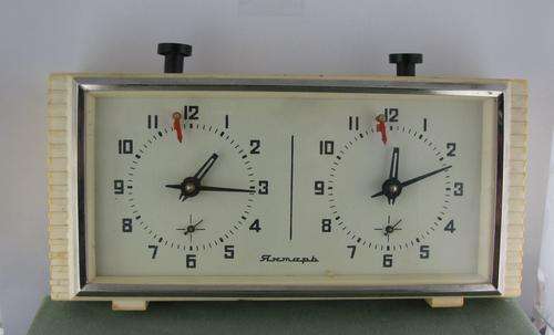Genuine Old Russian Chess Clock. 1960-s. Mechanical movement.