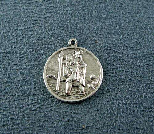 Vintage 925 Silver Saint Christopher Pendant.