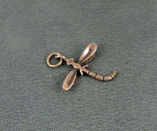 Old Vintage 925 Silver Pendant/Charm - Dragonfly.