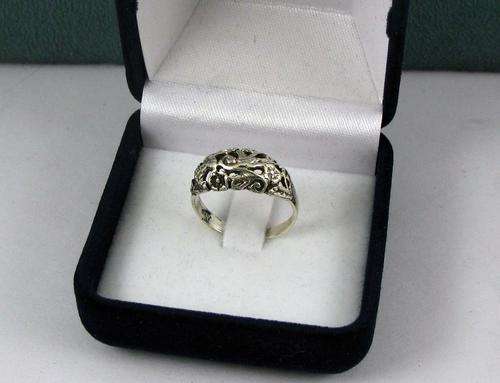 Unusual Old Vintage 925 Silver Ring with Filigree Work.