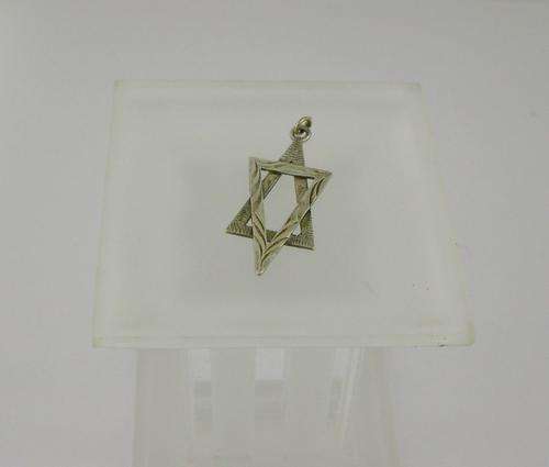 Vintage Sterling Silver Star of David Pendant. Marked 925.