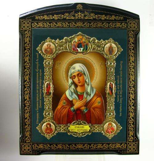Traditional Russian Icon of Mother Marry with Child "Umilenie"ÂÂ/ Emotion"