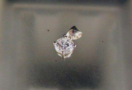 SALE! Old Vintage Sterling Silver Pendant with Diamond Crystal.