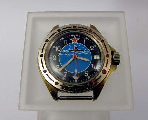 Original Russian Mechanical Watch Vostok "Komandirskie Submarine" by USSR Military Factory. 1980-s.