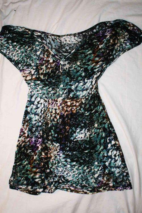 CUTE BATWING SLEEVE AQUA DRESS