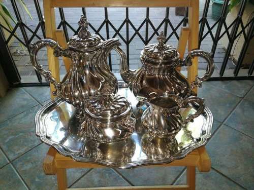 5 pce sterling silver tea and coffee set
