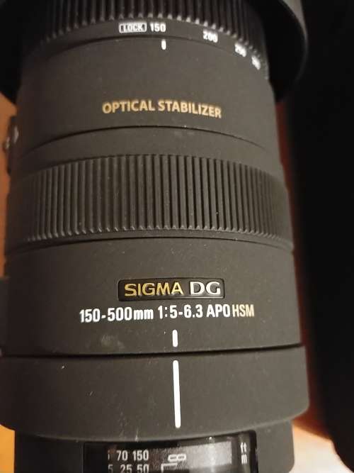 SIGMA 150-500mm F5-6.3 APO DG OS ZOOM Lens for NIKON DSLR Cameras with SIGMA CARRY BAG