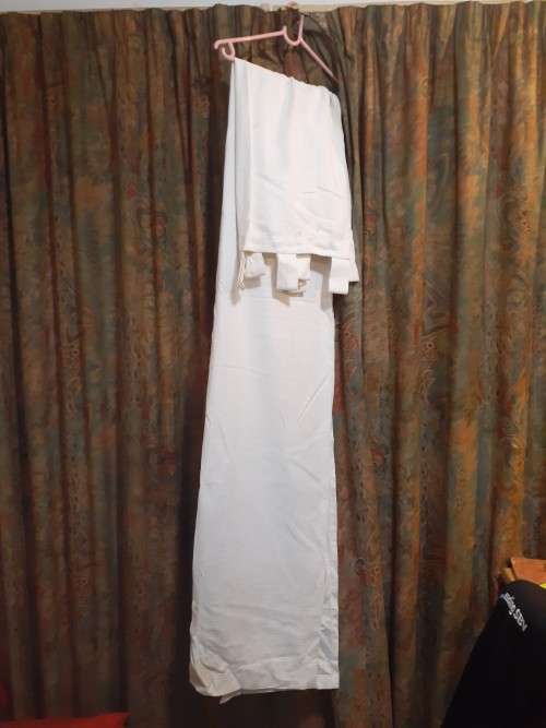 3 x piece white curtains