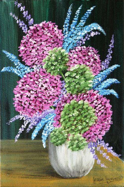***** CRAAAZY R1 AUCTION *****  JESSIE MEIER ORIGINAL : PRETTY HYDRANGEAS