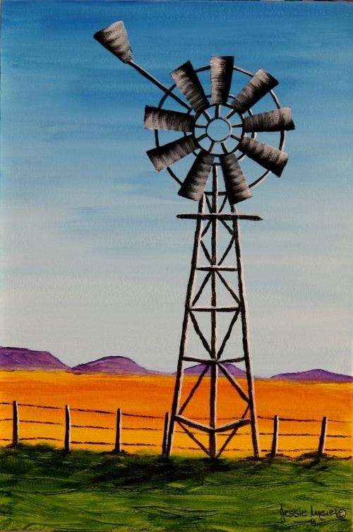 ***** CRAAAZY R1 AUCTION *****  JESSIE MEIER ORIGINAL : KAROO WINDMILL