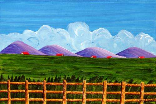 ***** CRAAAZY WEEK-END AUCTION *****  JESSIE MEIER ORIGINAL : NEIGHBOURING FARMS