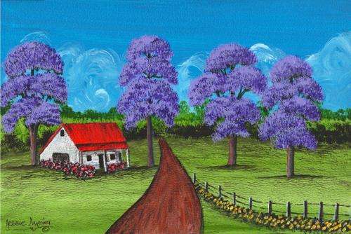 JESSIE MEIER ORIGINAL : LONELY FARM HOUSE