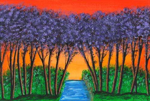 JESSIE MEIER ORIGINAL : TREES NEAR STREAM