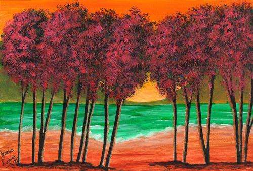 JESSIE MEIER ORIGINAL : TREES NEAR LAGOON