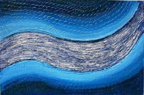 ***** CRAZY R1 START AUCTION ***** JESSIE MEIER ORIGINAL : TEXTURED ABSTRACT