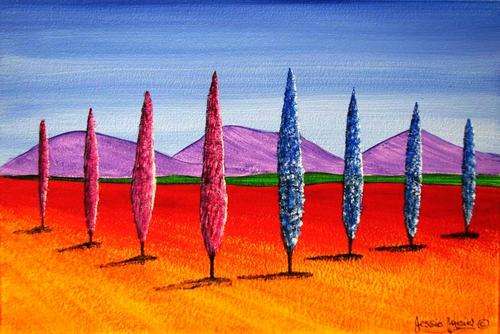 ***** CRAAAZY R1 AUCTION *****  JESSIE MEIER ORIGINAL : TREE LANDSCAPE