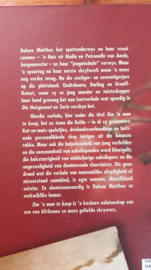 Om 'n Man te Koop - Dalene Matthee