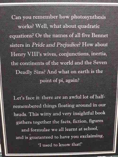 I Used to Know That - stuff you forgot from school - Caroline Taggart