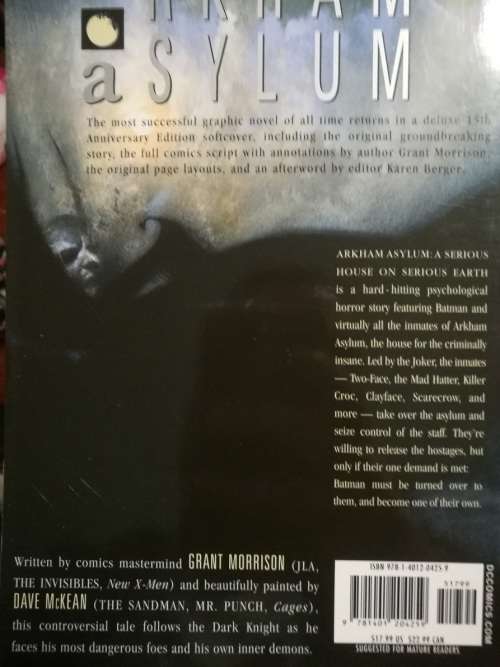 Batman - Arkham Asylum - A Serious House on Serious Earth -15th Anniversary- Grant Morrison, McKean