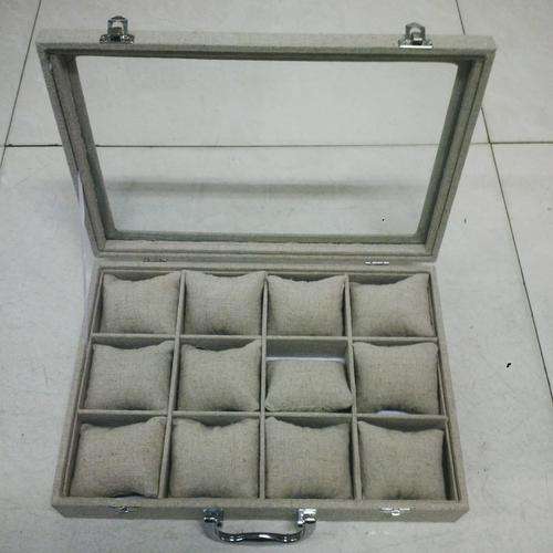 12 Slots Watch Display Show-case -New Arrivals..... High Grade LINEN