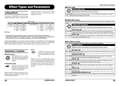 Zoom B1X Bass Multi Effects Pedal with Expression Pedal