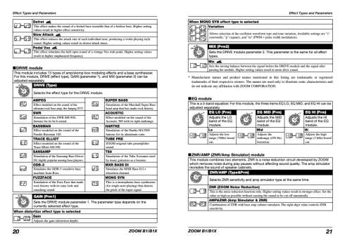Zoom B1X Bass Multi Effects Pedal with Expression Pedal