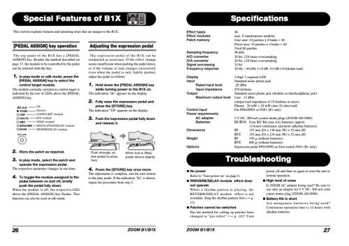 Zoom B1X Bass Multi Effects Pedal with Expression Pedal