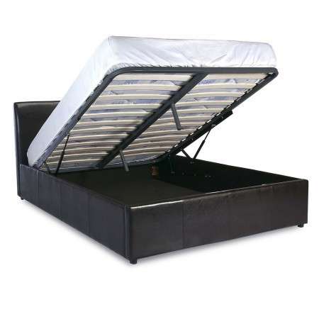 Gas lifted Storage Bed Frame In Ottoman Black (Queen Size)