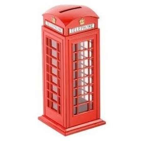 London Red Telephone Box Money Box