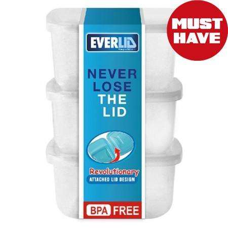 Everlid 9 Piece Set Plastic Food Storage Containers
