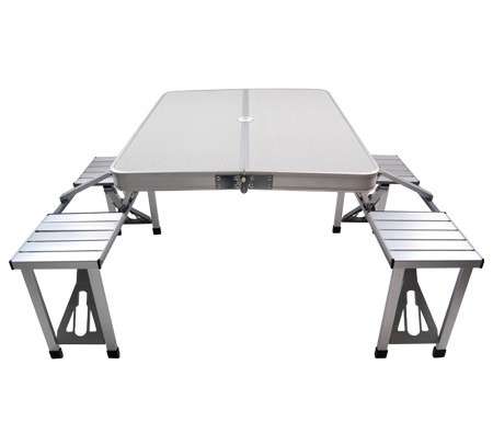Foldable Portable Picnic Table With Four Seats