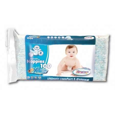 Disposable Nappies 12kg+ (XL) 100 Pack