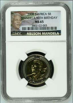 Nelson Mandela 90th Birthday R5 Coin