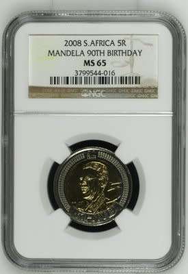 Nelson Mandela 90th Birthday R5 Coin