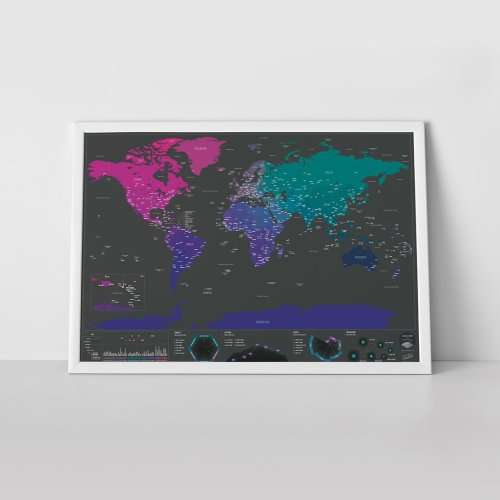 Scratch Map - Capitals Edition