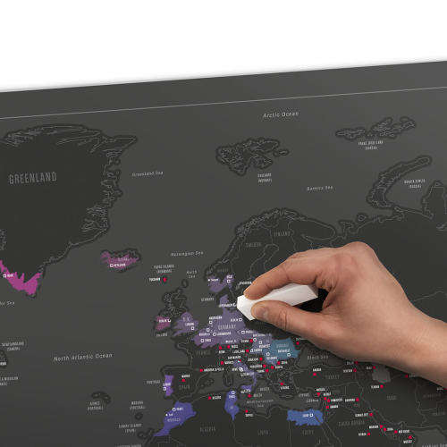 Scratch Map - Capitals Edition