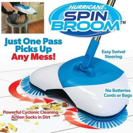 Hurricane Spin Rotating Brush Broom