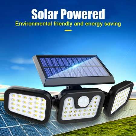 3 HEAD SOLAR WALL LAMP