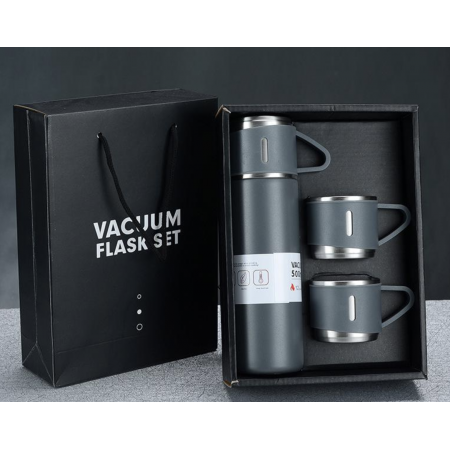 Stainless Steel Double-Layer Vacuum Flask with Cup