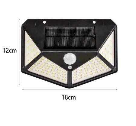 SET OF 2: SUPERBRIGHT 100LED SOLAR WALL LIGHT