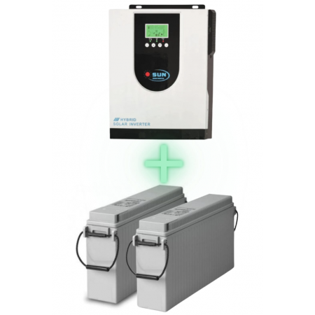 3.5KW Solar Inverter + 2x 200Ah Gel Deep Cycle Batteries