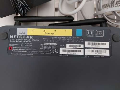 NETGEAR N300 WIRELESS ADSL2+ MODEM ROUTER DGN2200M V2