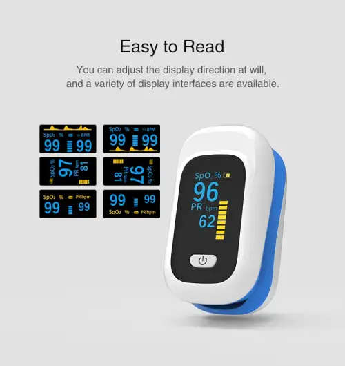 Mini OLED Finger-Clamp Pulse Oximeter Home Heathy Blood Oxygen Saturation Monitor.